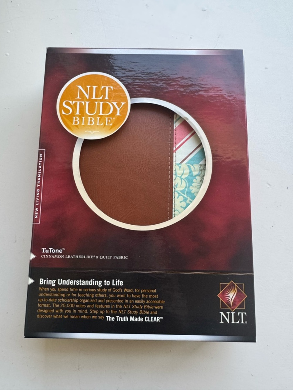 NEW Tyndale NLT Study Bible Tutone Cinnamon Quilt